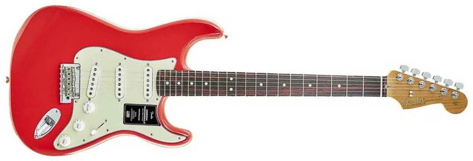 Fender Strat American Professional Ii Ltd 3s Usa Rw - Fiesta Red - Elektrische gitaar in Str-vorm - Main picture